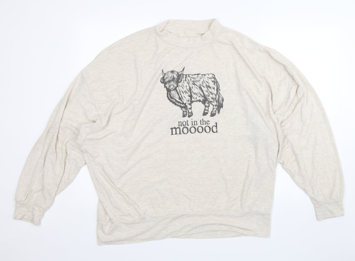 Love to Lounge Womens Beige Solid  Top Pyjama Top Size XL