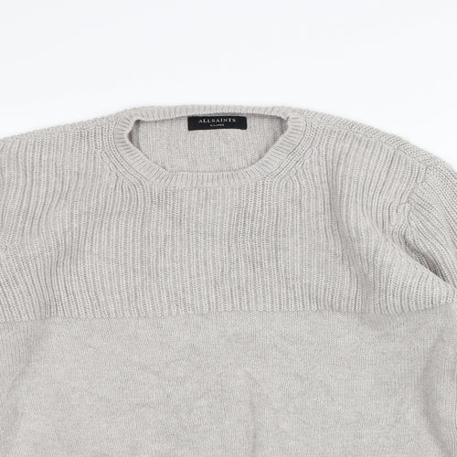 All Saints Womens Grey   Pullover Jumper Size XL