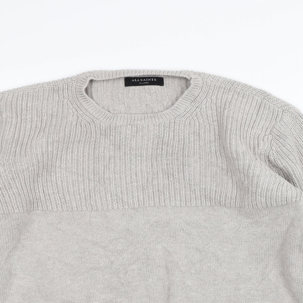 All Saints Womens Grey   Pullover Jumper Size XL