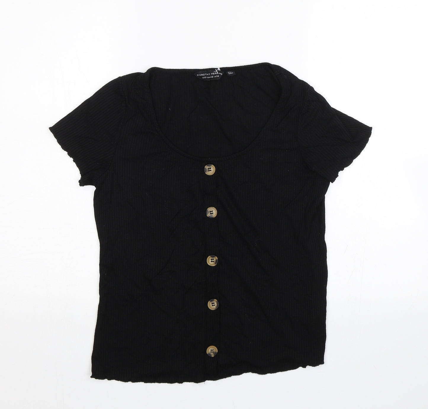 Dorothy Perkins Womens Black   Basic Blouse Size 14