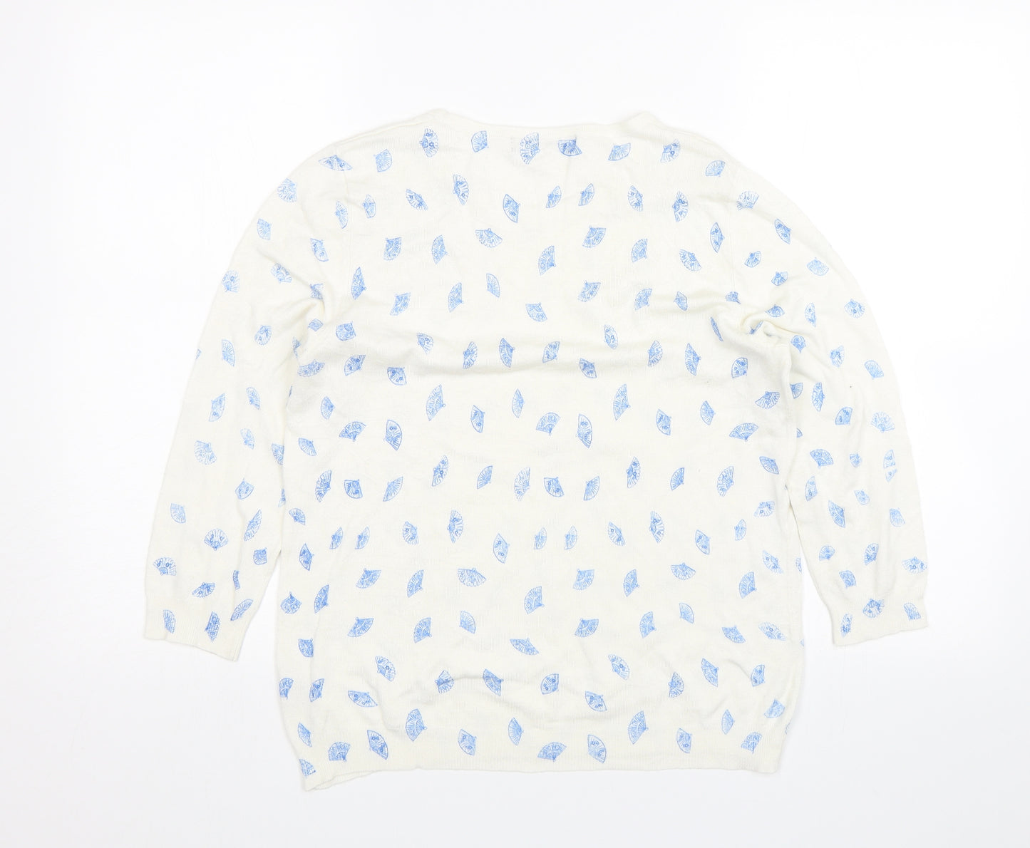 M&S Womens White   Pullover Jumper Size 14