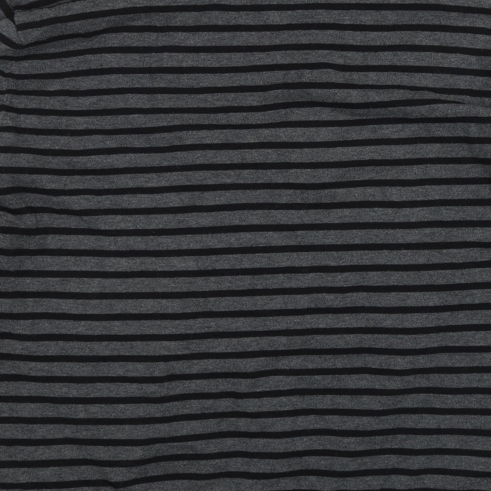 H&M Womens Grey Striped  Pullover Jumper Size L