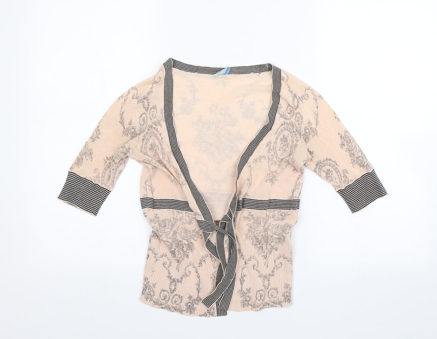 Oasis Womens Pink Floral  Cardigan Jumper Size 8