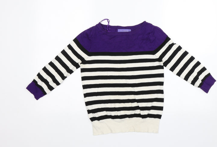Autonomy Womens Purple Striped Pullover Jumper Size 8