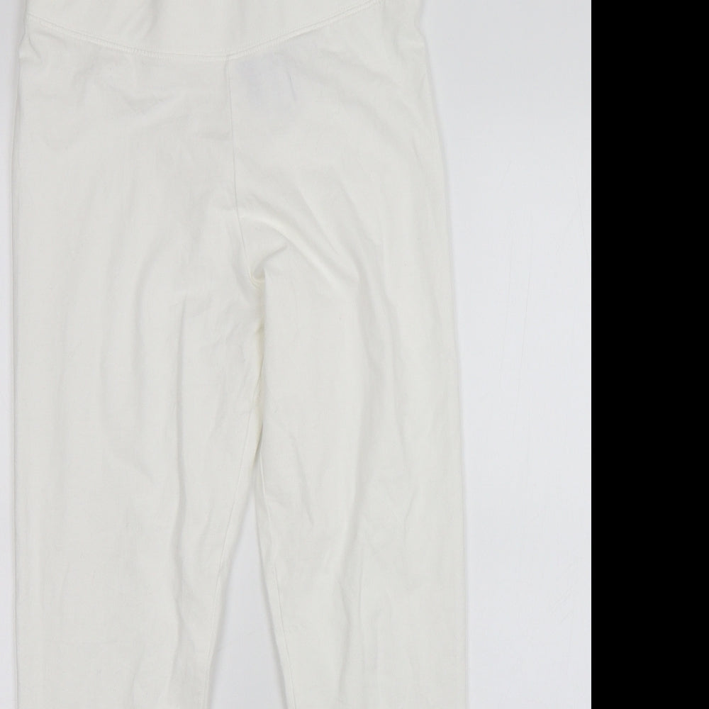 M&S Womens White   Jegging Leggings Size 10 L25 in - Short length