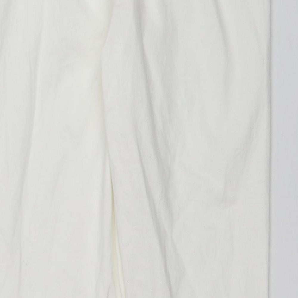 M&S Womens White   Jegging Leggings Size 10 L25 in - Short length