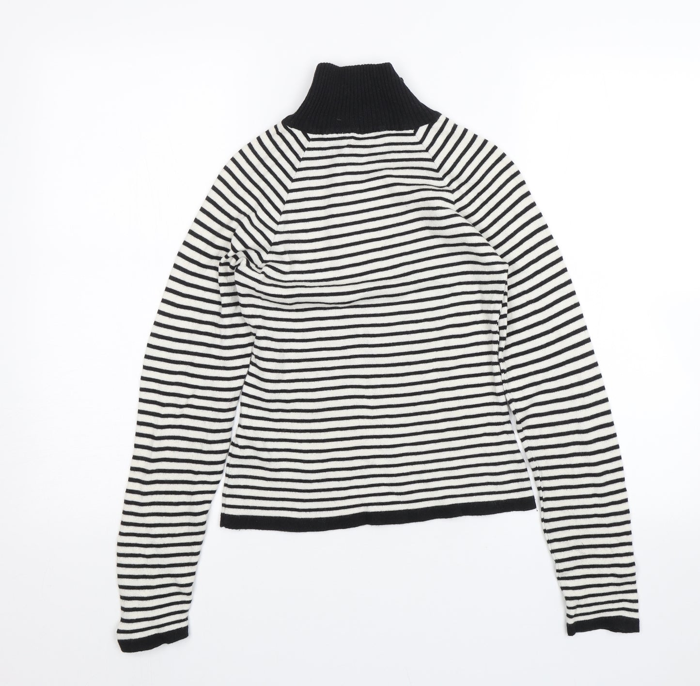 Mexx Womens Black Striped  Pullover Jumper Size XS