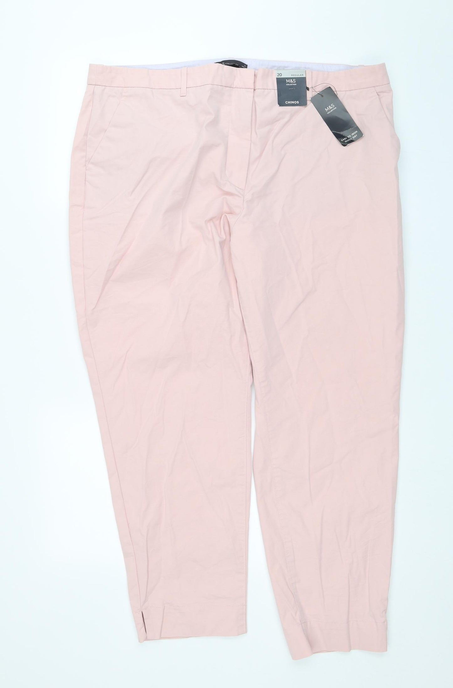M&S Womens Pink   Trousers  Size 20 L25 in