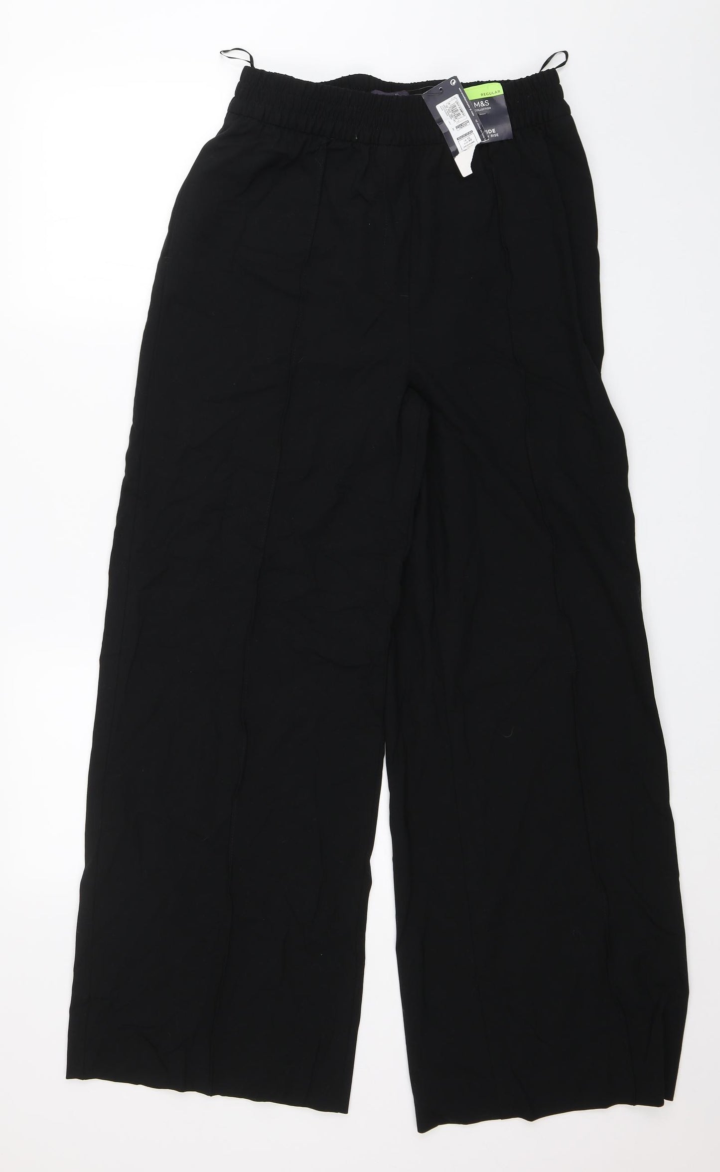 M&S Womens Black   Trousers  Size 12 L28 in