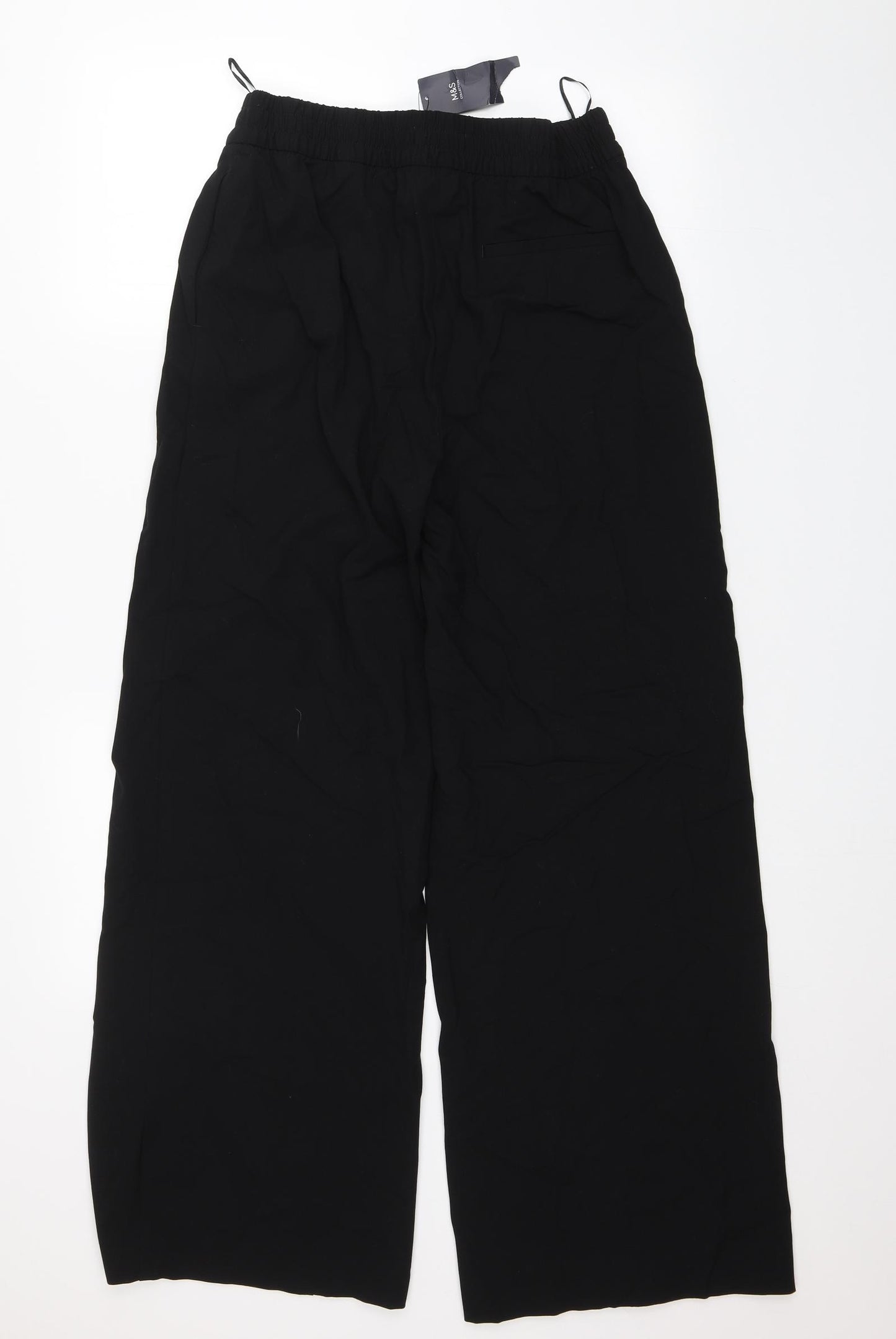 M&S Womens Black   Trousers  Size 12 L28 in
