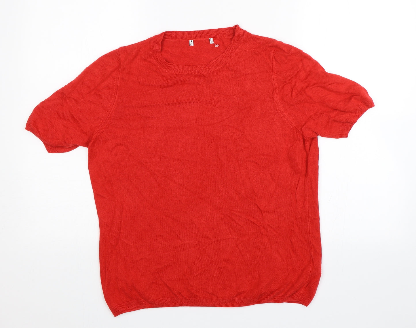 M&S Womens Red   Basic T-Shirt Size 16