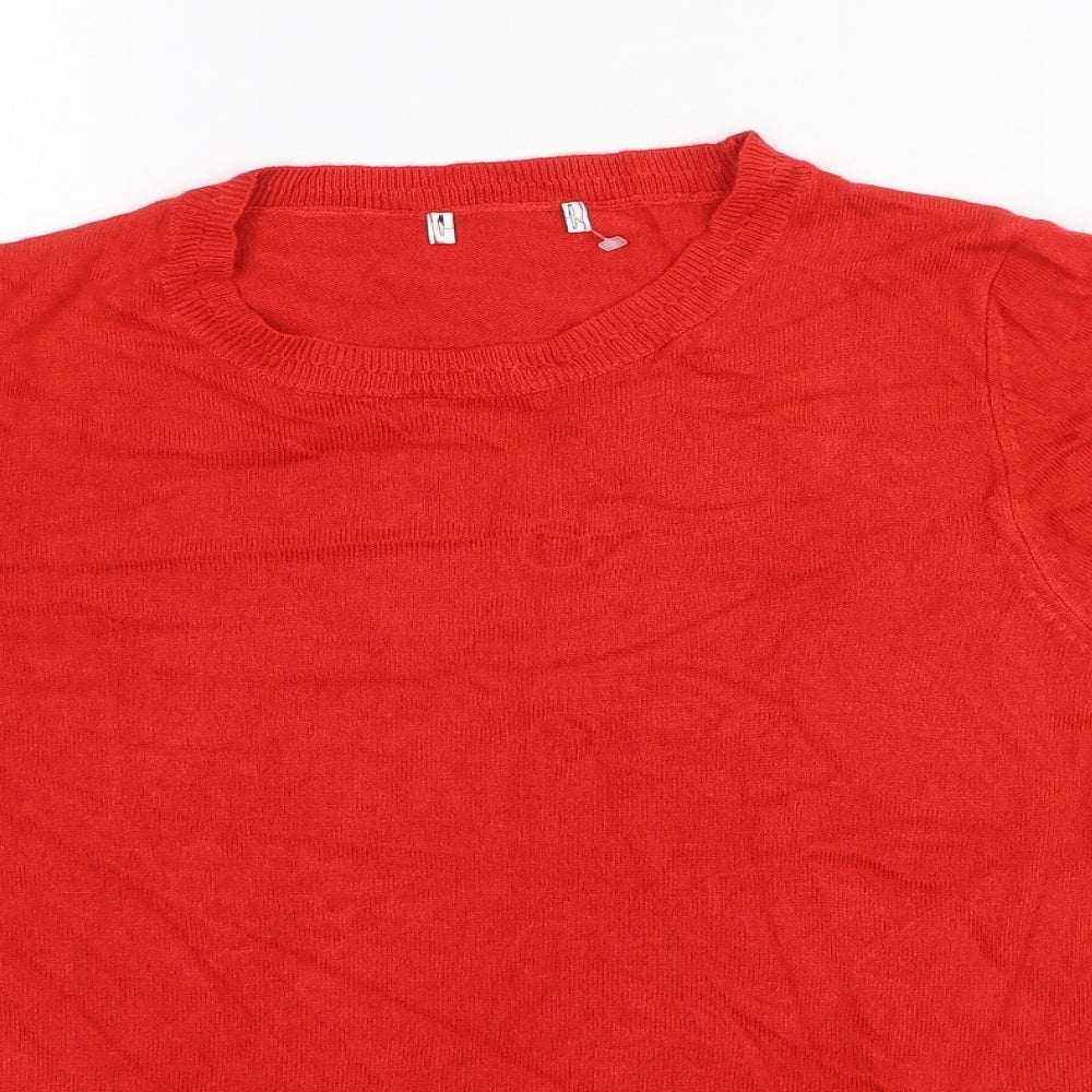 M&S Womens Red   Basic T-Shirt Size 16