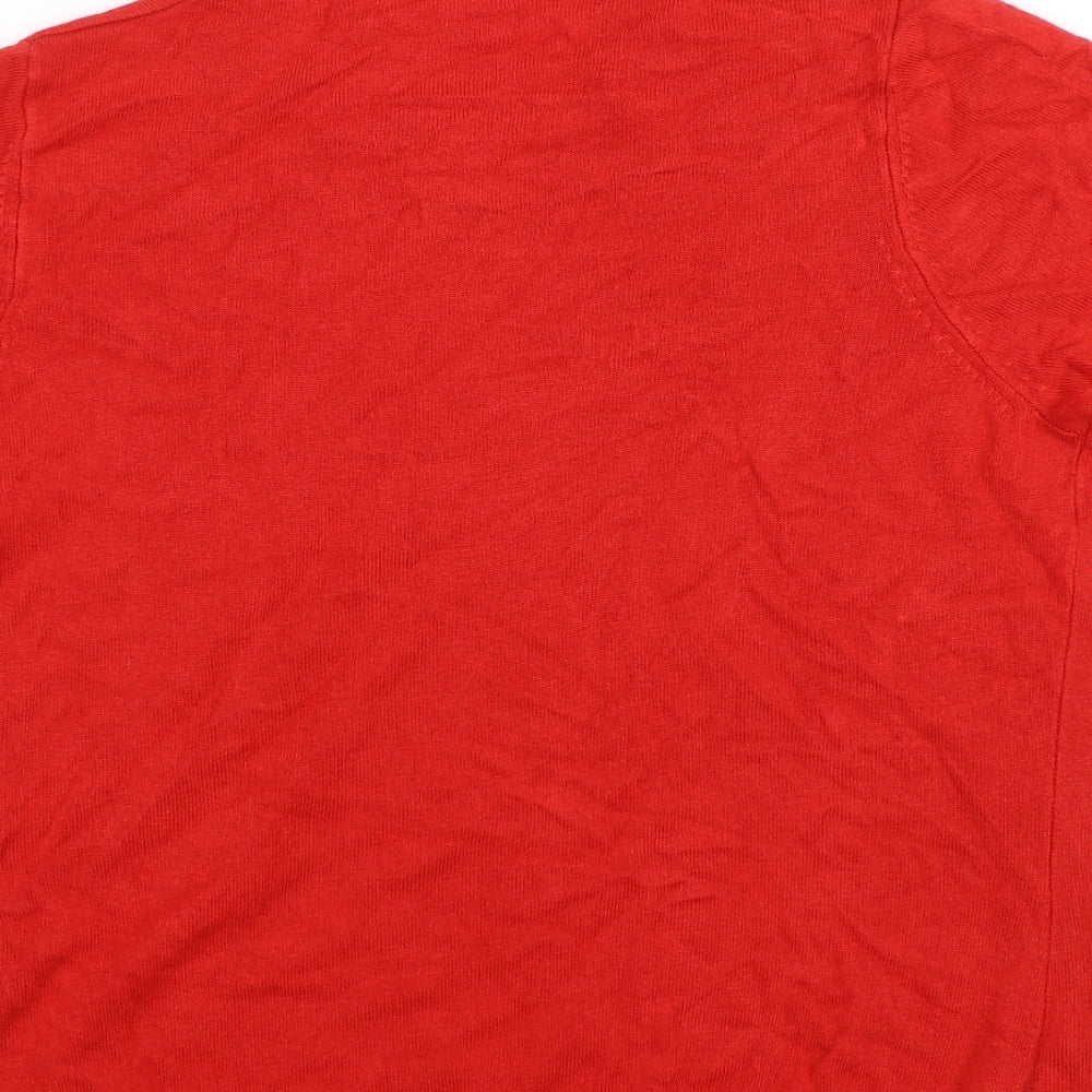 M&S Womens Red   Basic T-Shirt Size 16