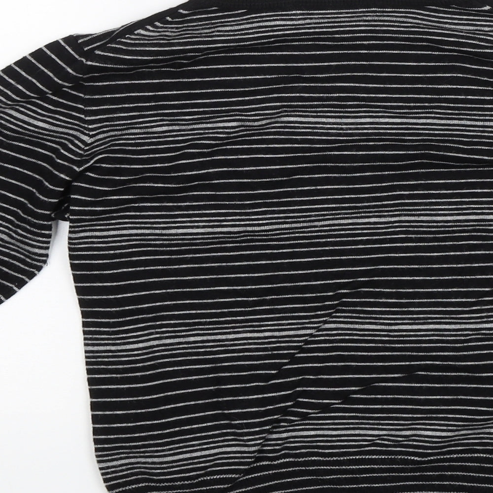 Marks and Spencer Womens Black Striped  Basic Blouse Size 14