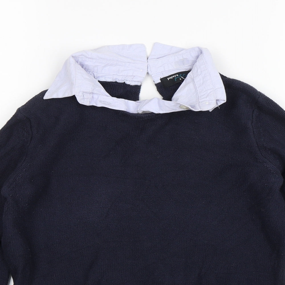 Papaya Womens Blue   Pullover Jumper Size 6