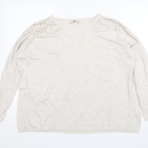 TU Womens Beige   Pullover Jumper Size 20