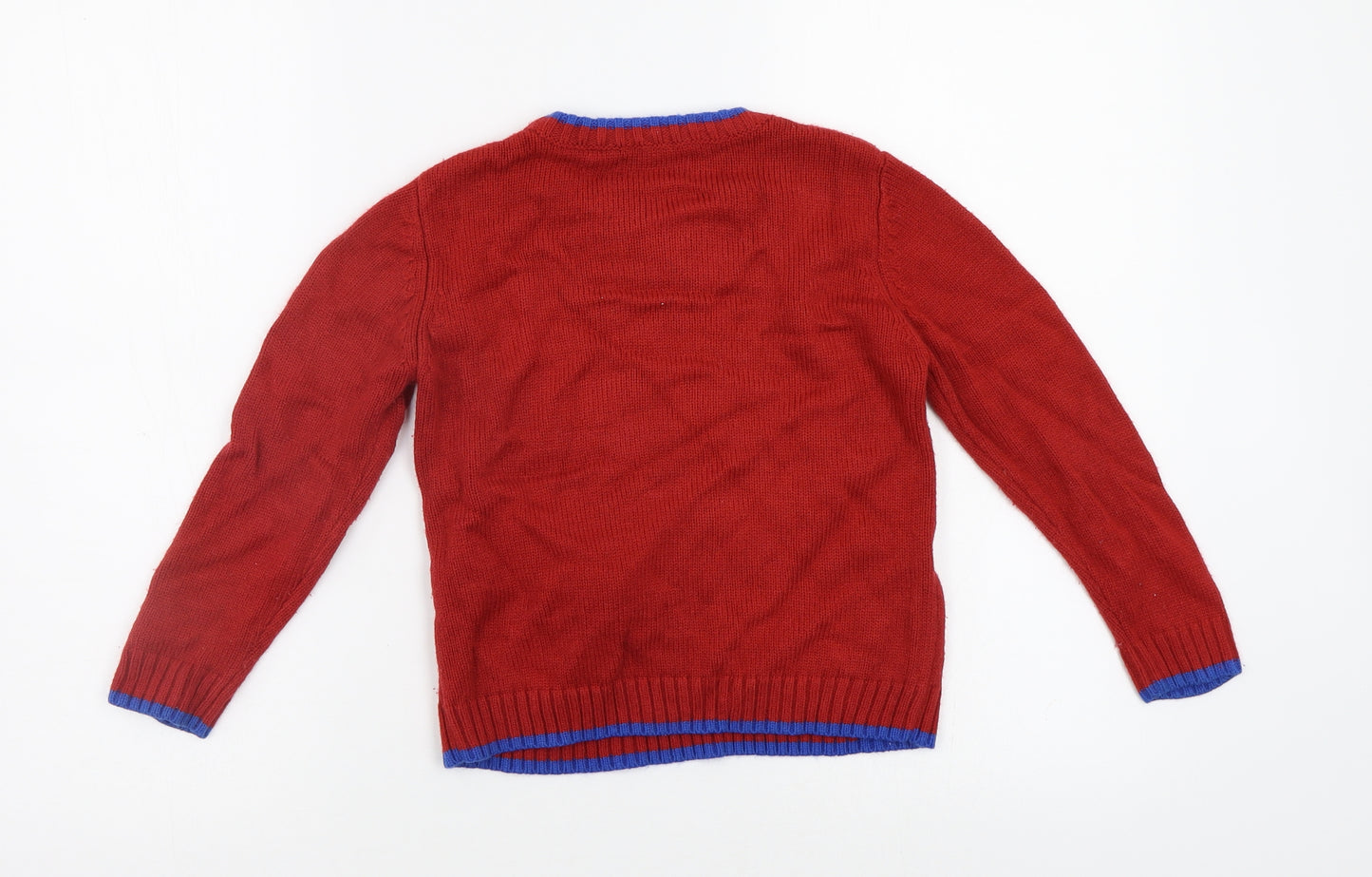 M&Co Boys Red   Pullover Jumper Size 5-6 Years  - Rudolph Christmas