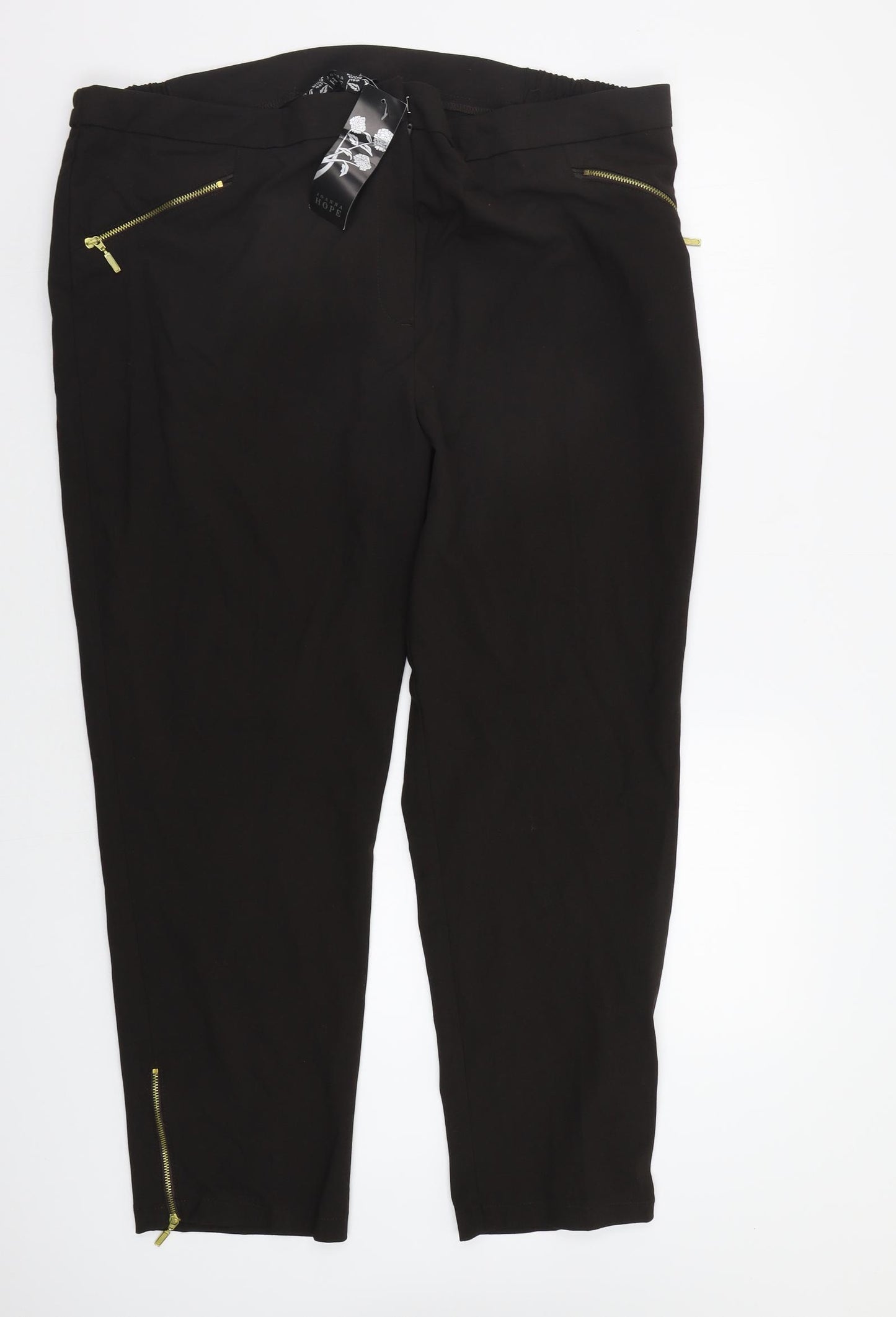 Joanna Hope Womens Black   Dress Pants Trousers Size 24 L27 in - Elastic Waist Band