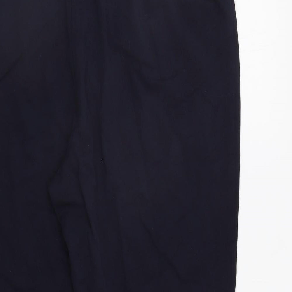 M&S Womens Blue   Trousers  Size 16 L26 in - Elastic Waist Band