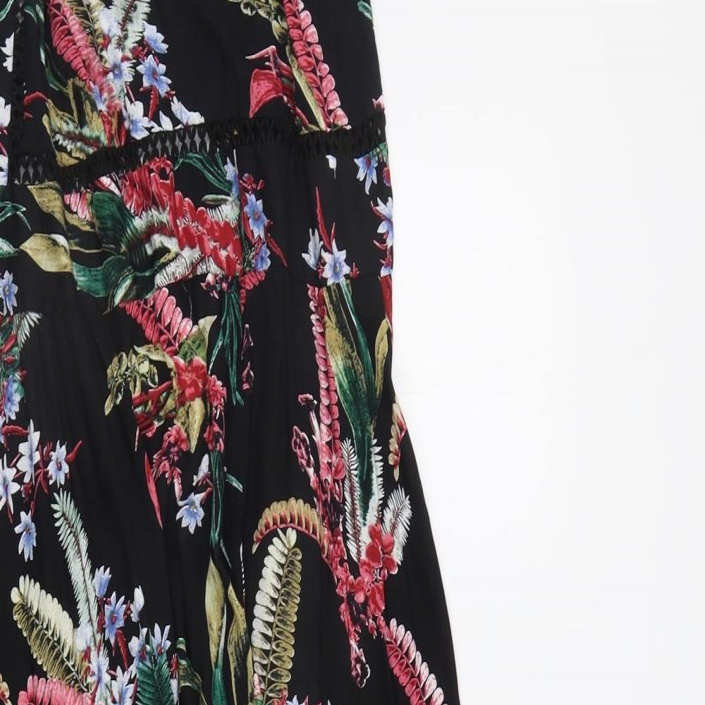 Izabel London Womens Black Floral  Maxi  Size 16
