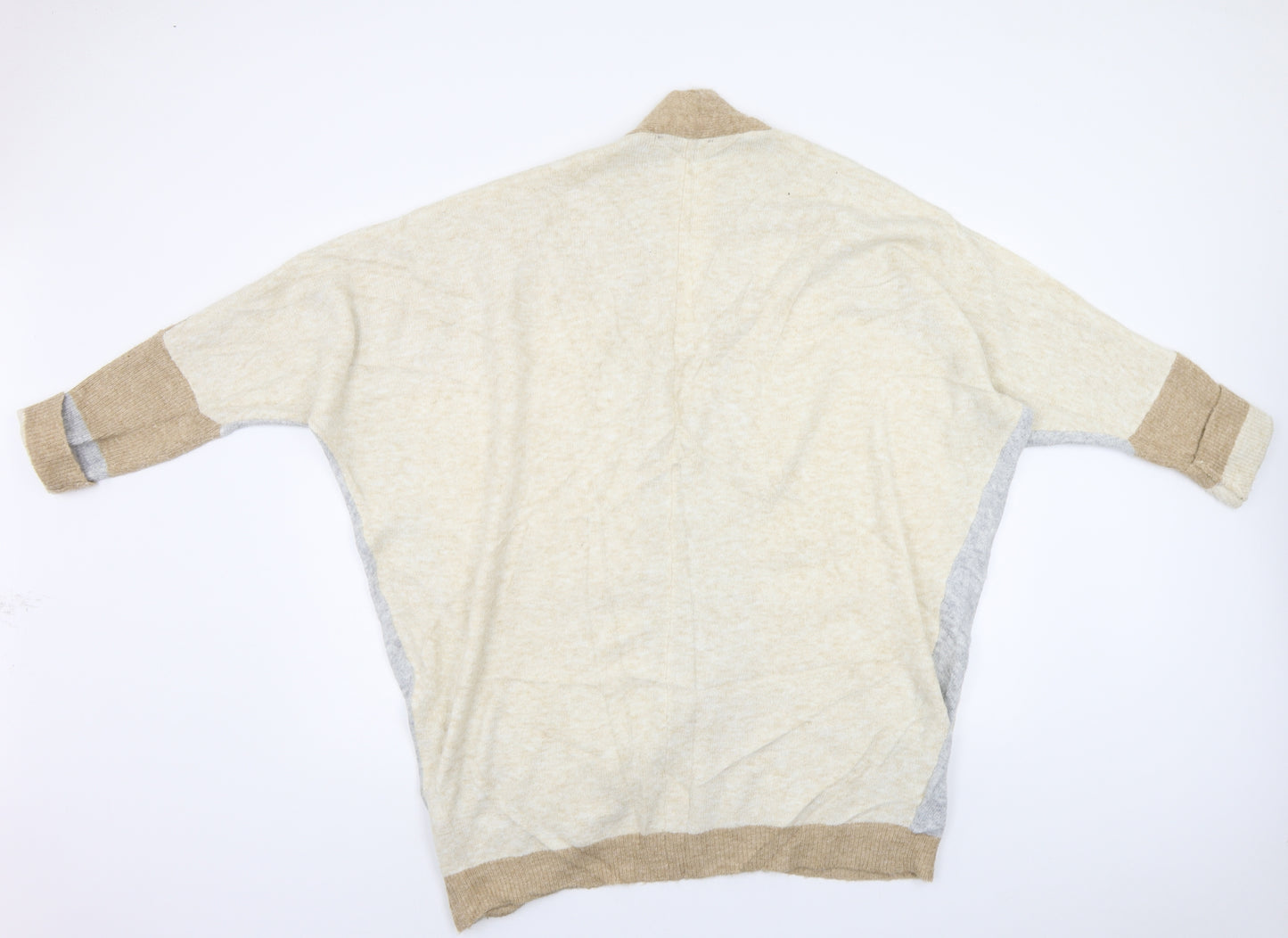 M&S Womens Beige   Cardigan Jumper Size L