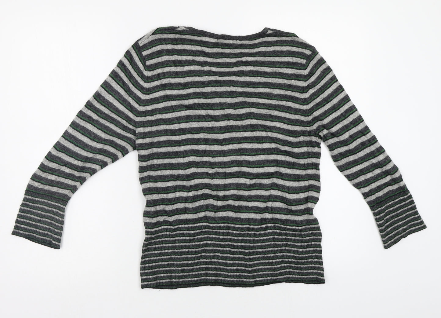 Precis petite Womens Green Striped  Pullover Jumper Size M