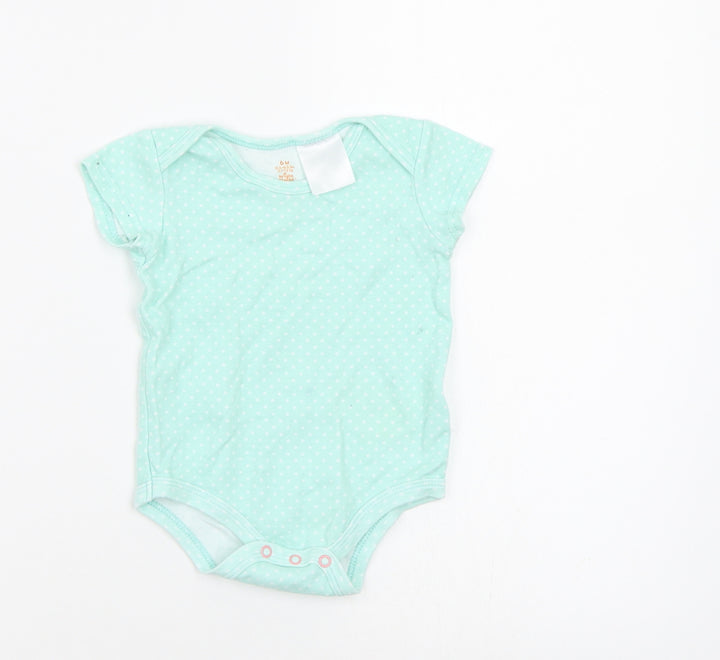 Bright Stars Baby Green Polka Dot Romper One-Piece Size 6-9 Months