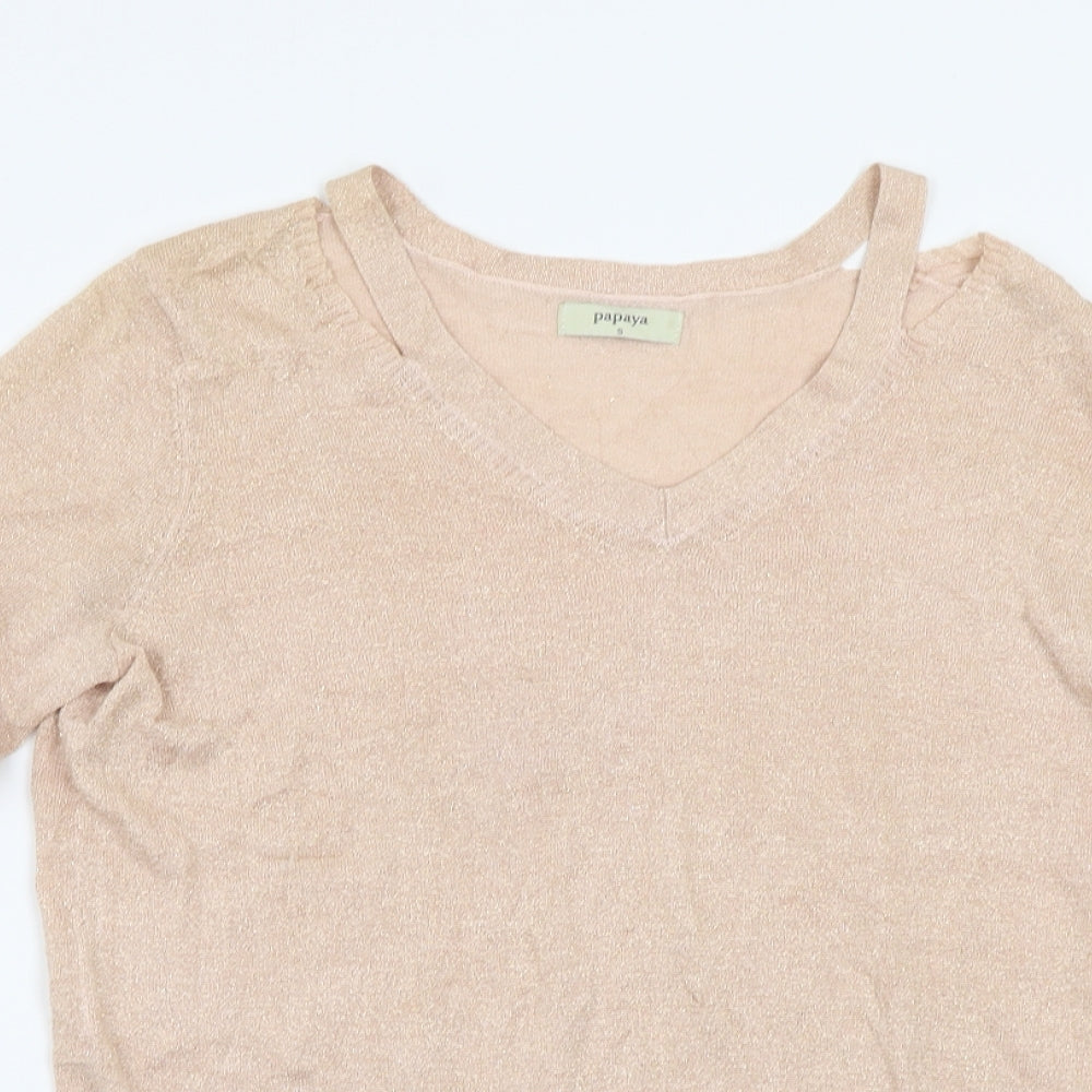 Papaya Womens Pink   Pullover Jumper Size S