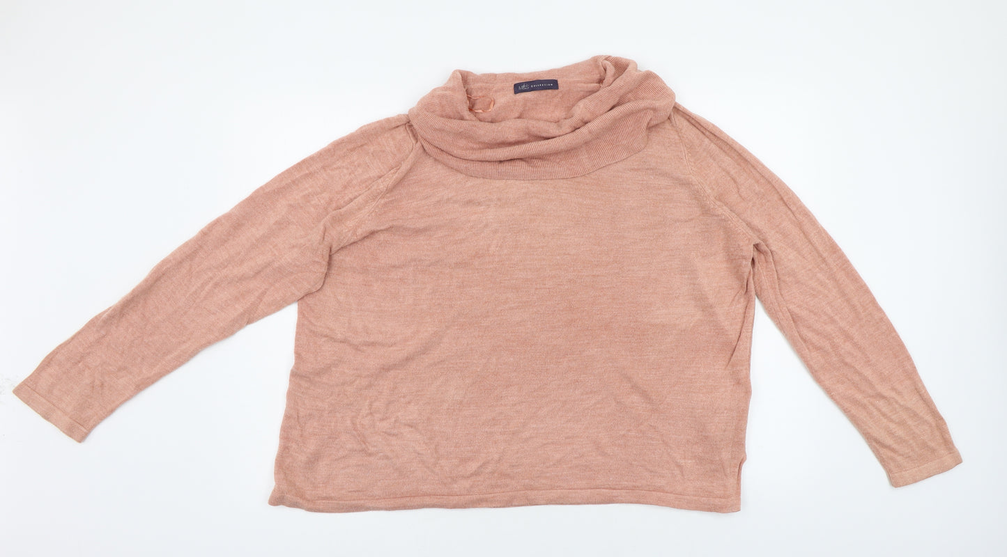 M&S Womens Pink   Pullover Jumper Size 24