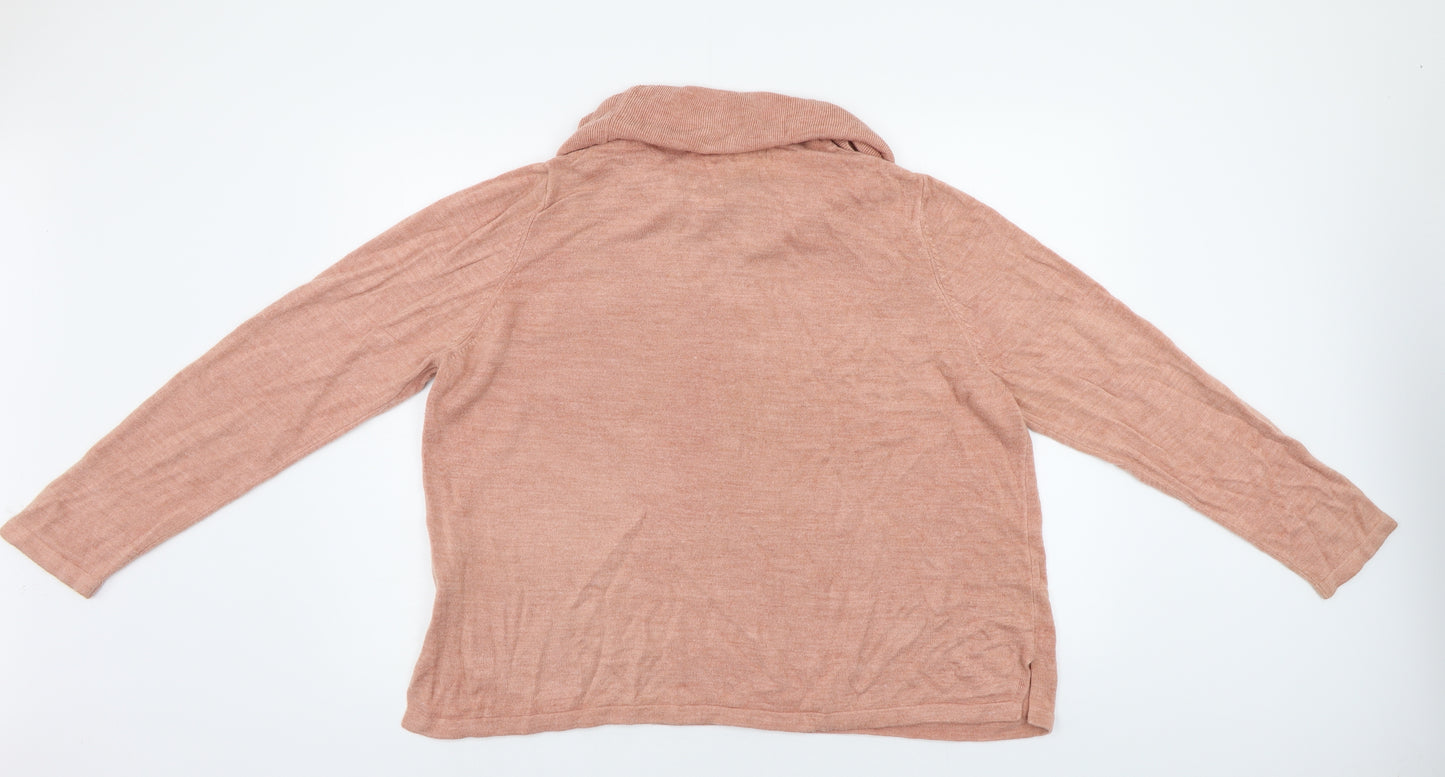 M&S Womens Pink   Pullover Jumper Size 24