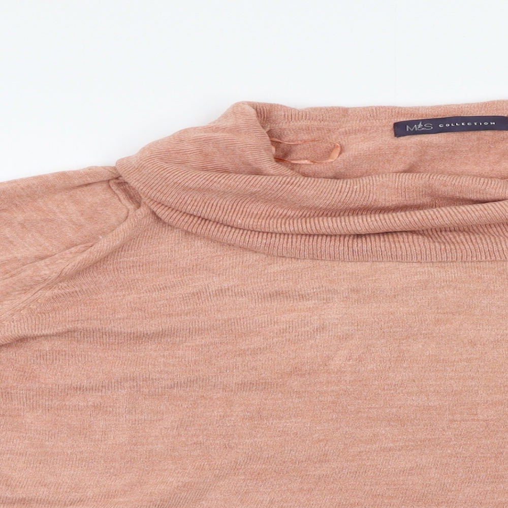 M&S Womens Pink   Pullover Jumper Size 24