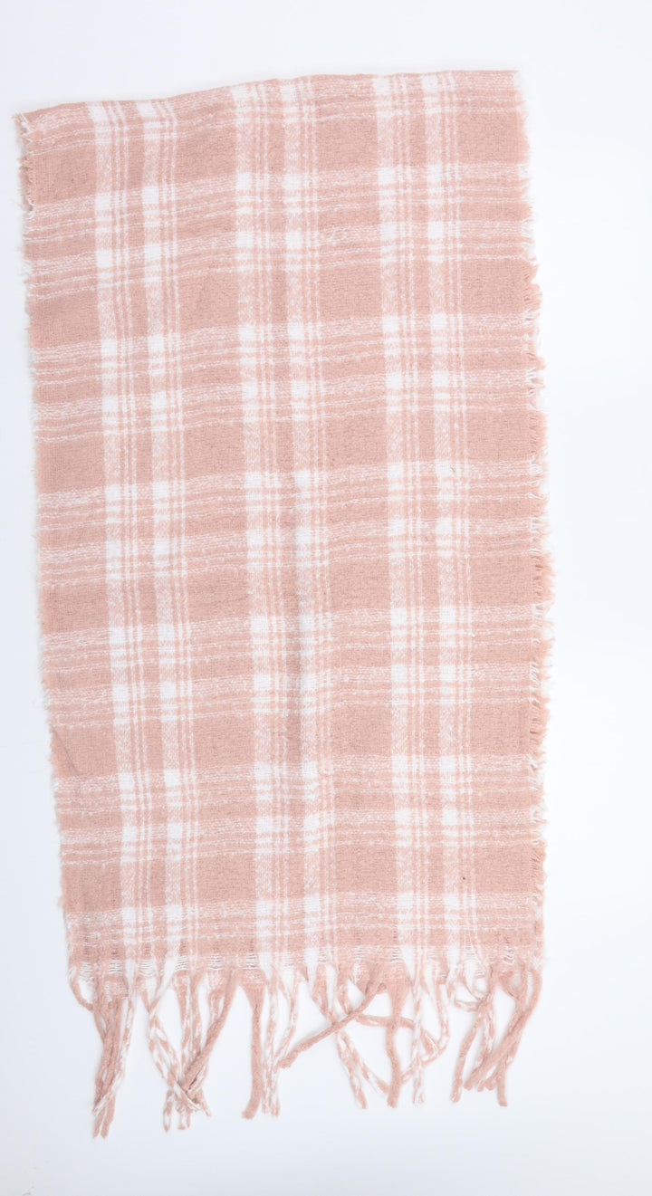 Preworn Womens Pink Check   Scarf