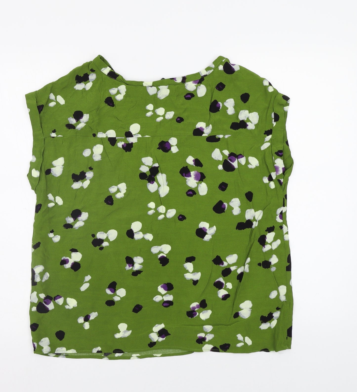 NEXT Womens Green Floral  Basic Blouse Size 12