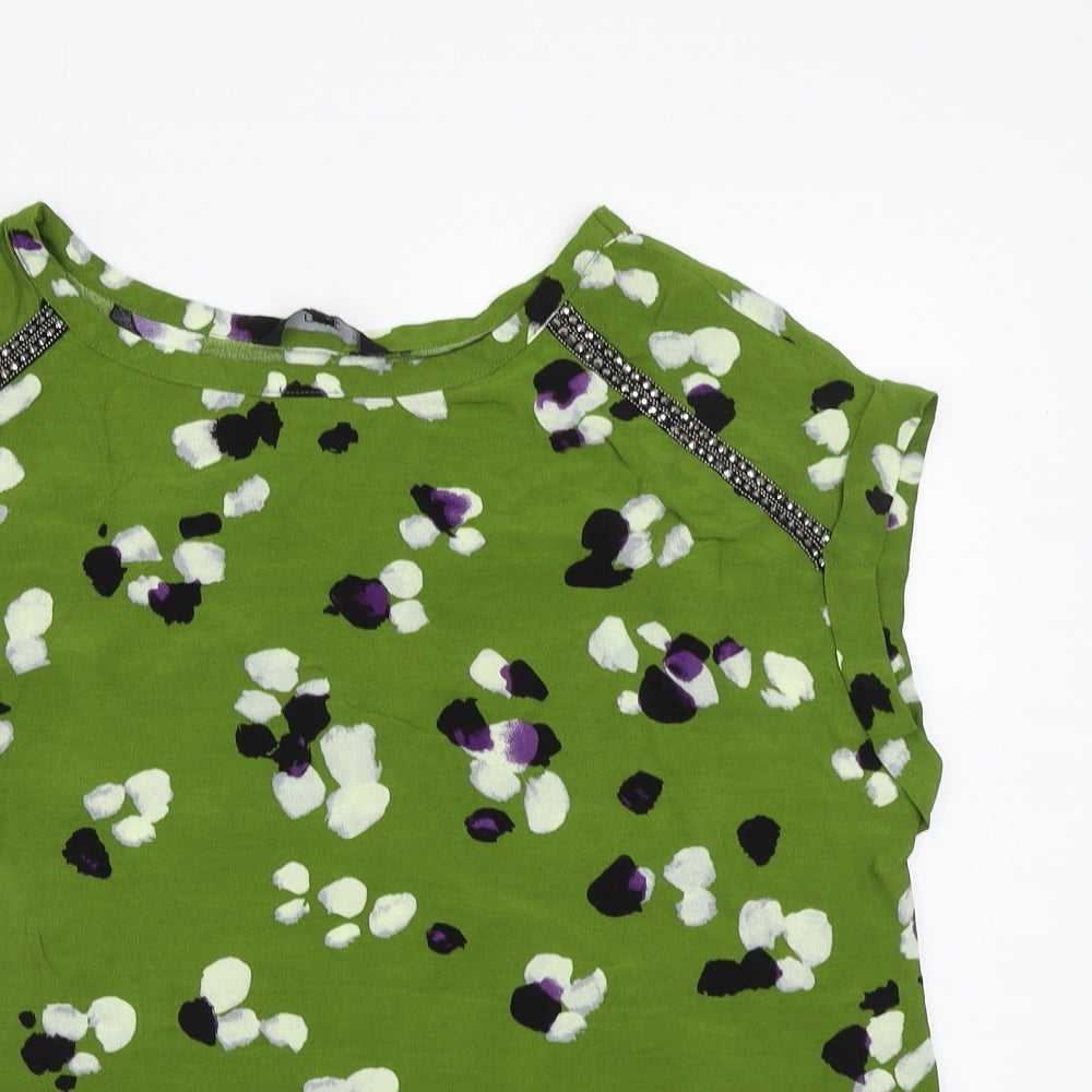 NEXT Womens Green Floral  Basic Blouse Size 12