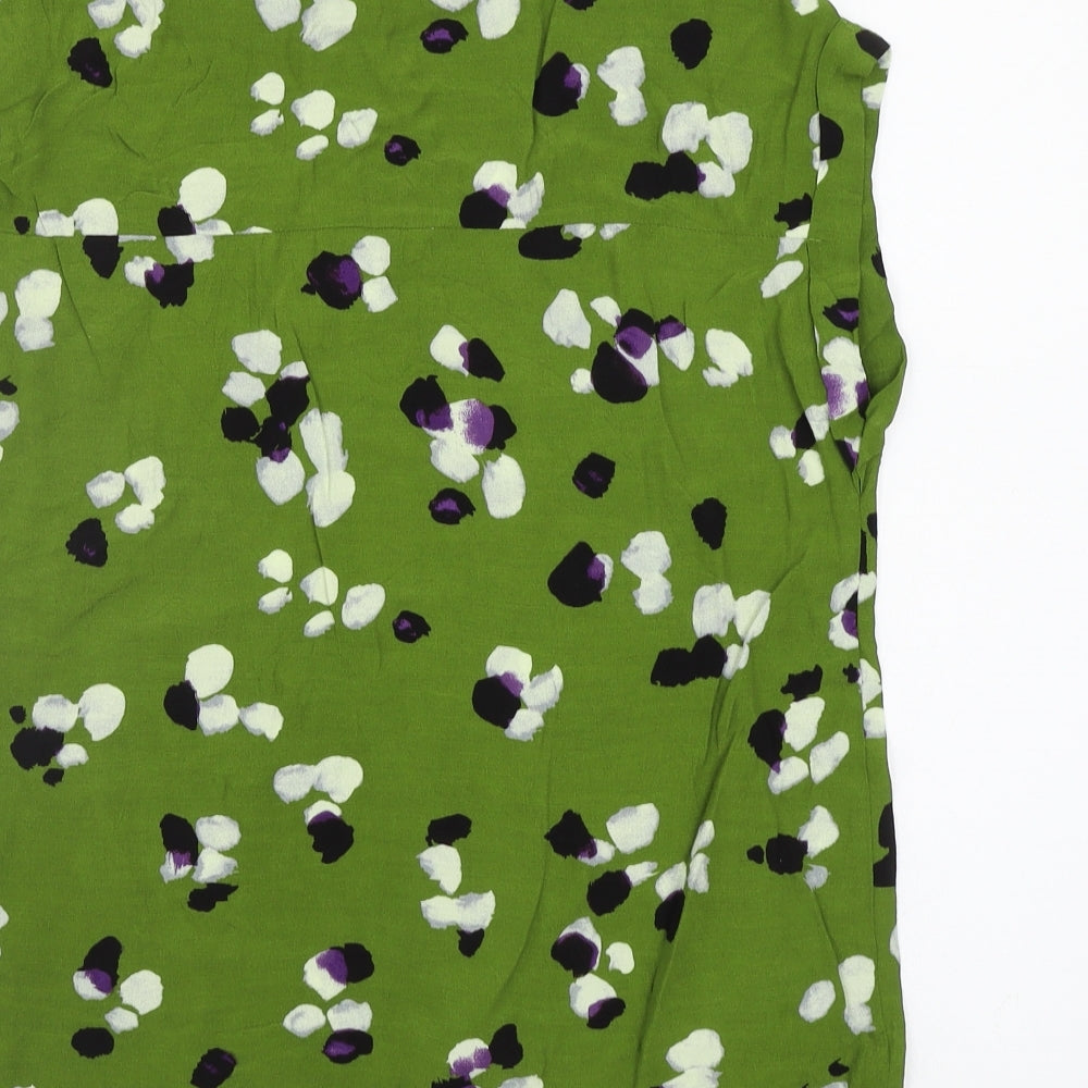 NEXT Womens Green Floral  Basic Blouse Size 12