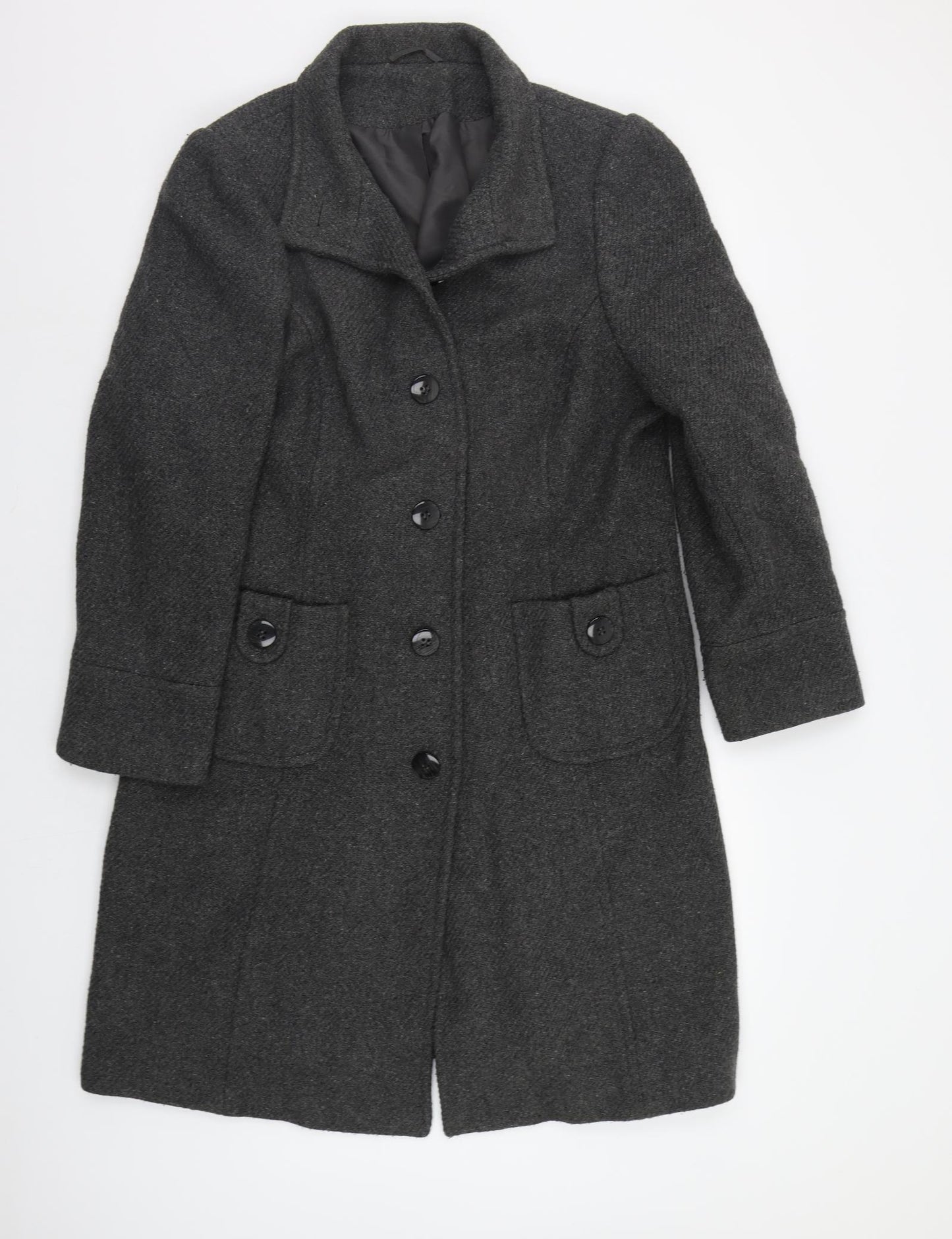 Dorothy Perkins Womens Grey   Pea Coat Coat Size 18