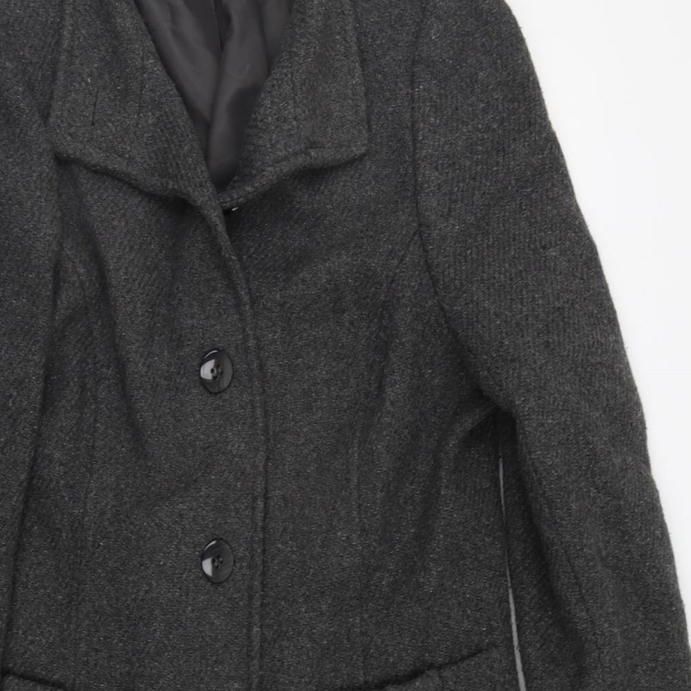 Dorothy Perkins Womens Grey   Pea Coat Coat Size 18