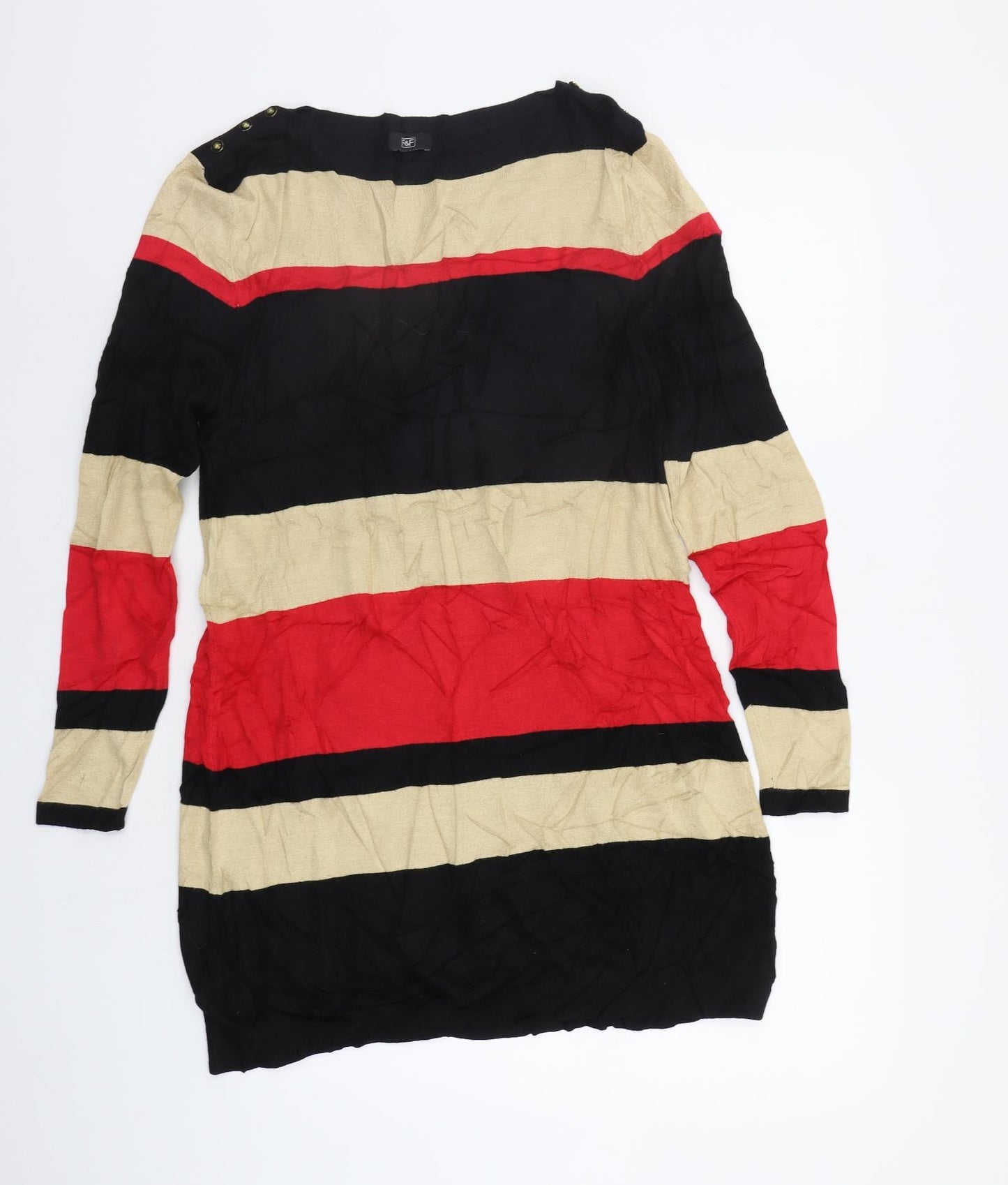 F&F Womens Multicoloured Striped  Pullover Jumper Size 18