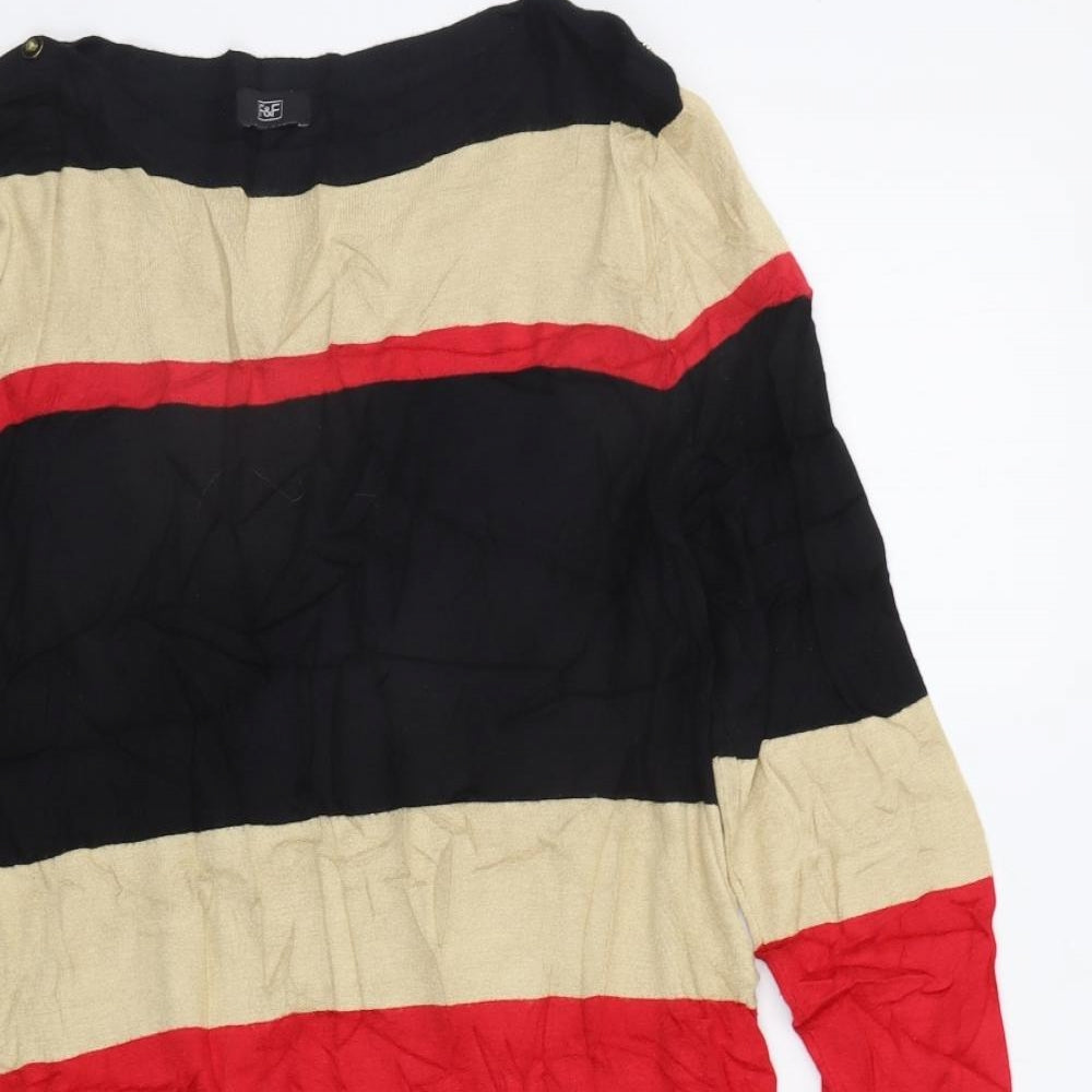 F&F Womens Multicoloured Striped  Pullover Jumper Size 18