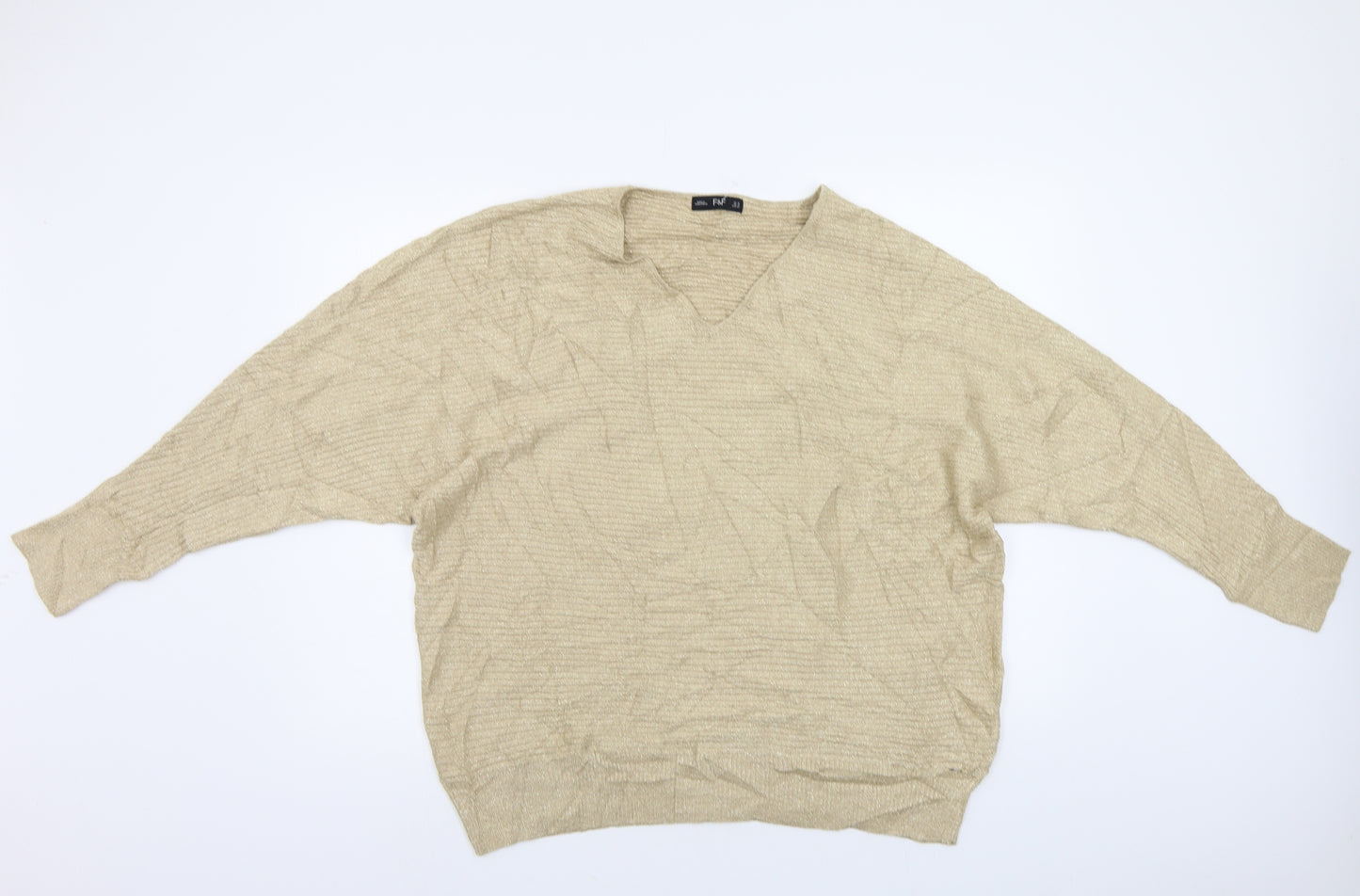 F&F Womens Gold   Pullover Jumper Size 16