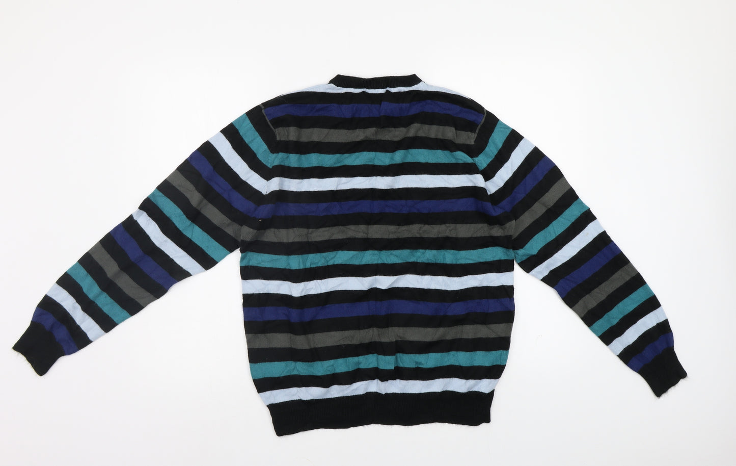 Cedar Wood Mens Multicoloured Striped  Pullover Jumper Size M