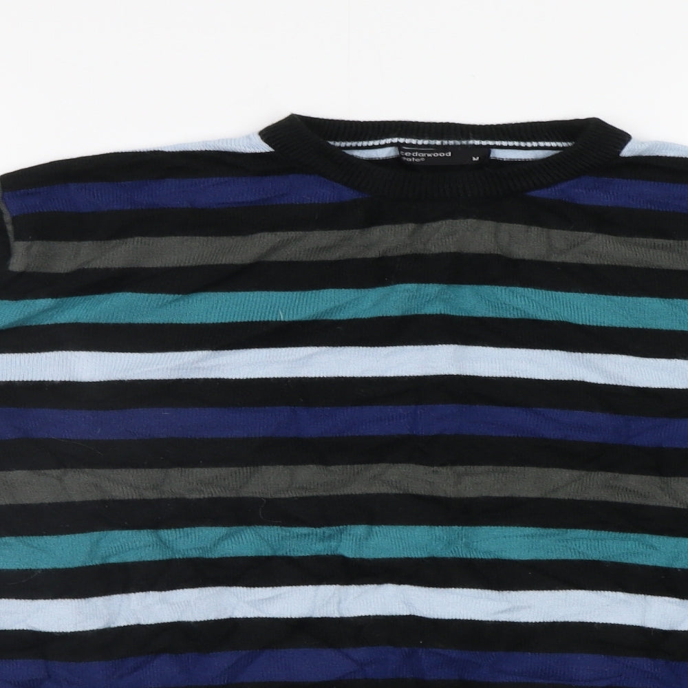 Cedar Wood Mens Multicoloured Striped  Pullover Jumper Size M