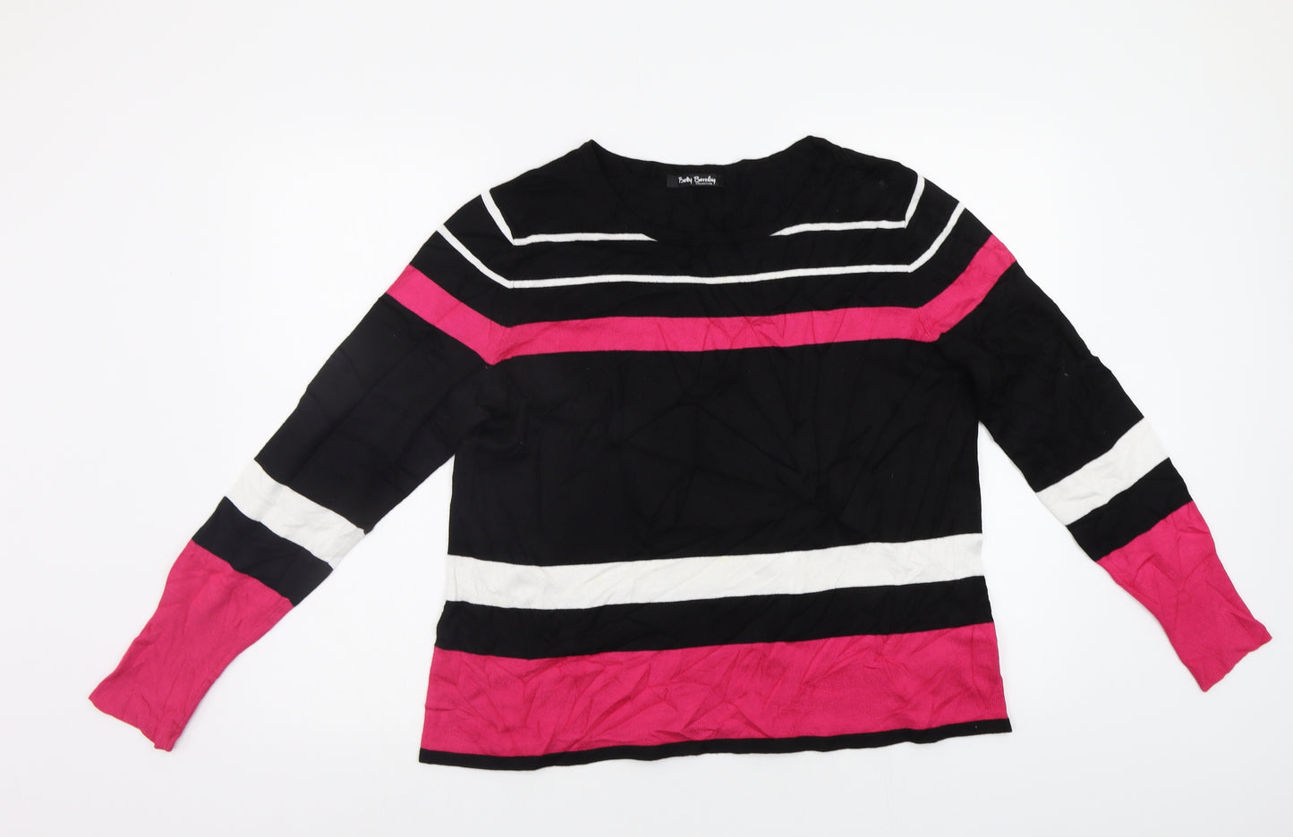 Betty Barclay Womens Pink Striped  Pullover Jumper Size M