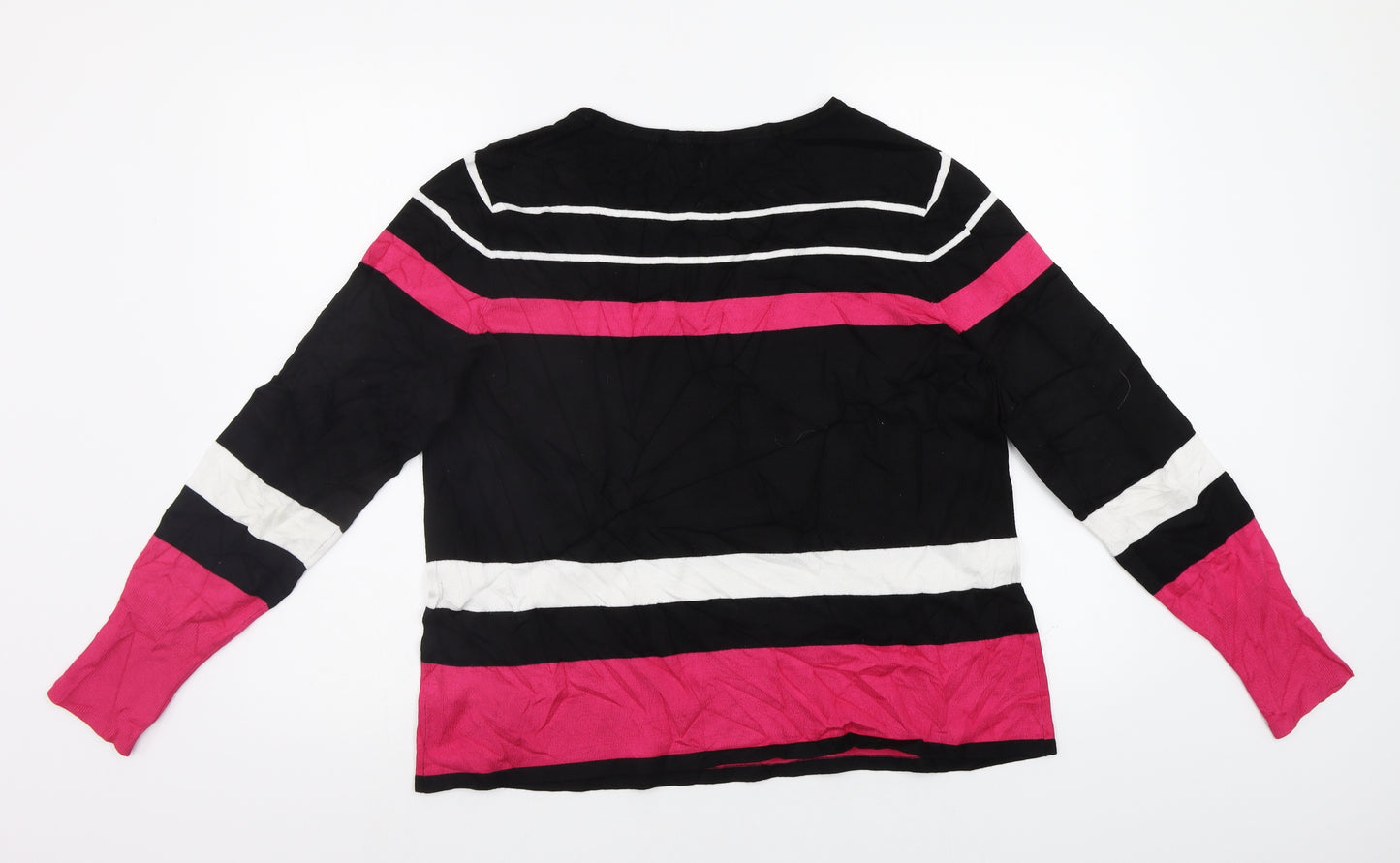 Betty Barclay Womens Pink Striped  Pullover Jumper Size M