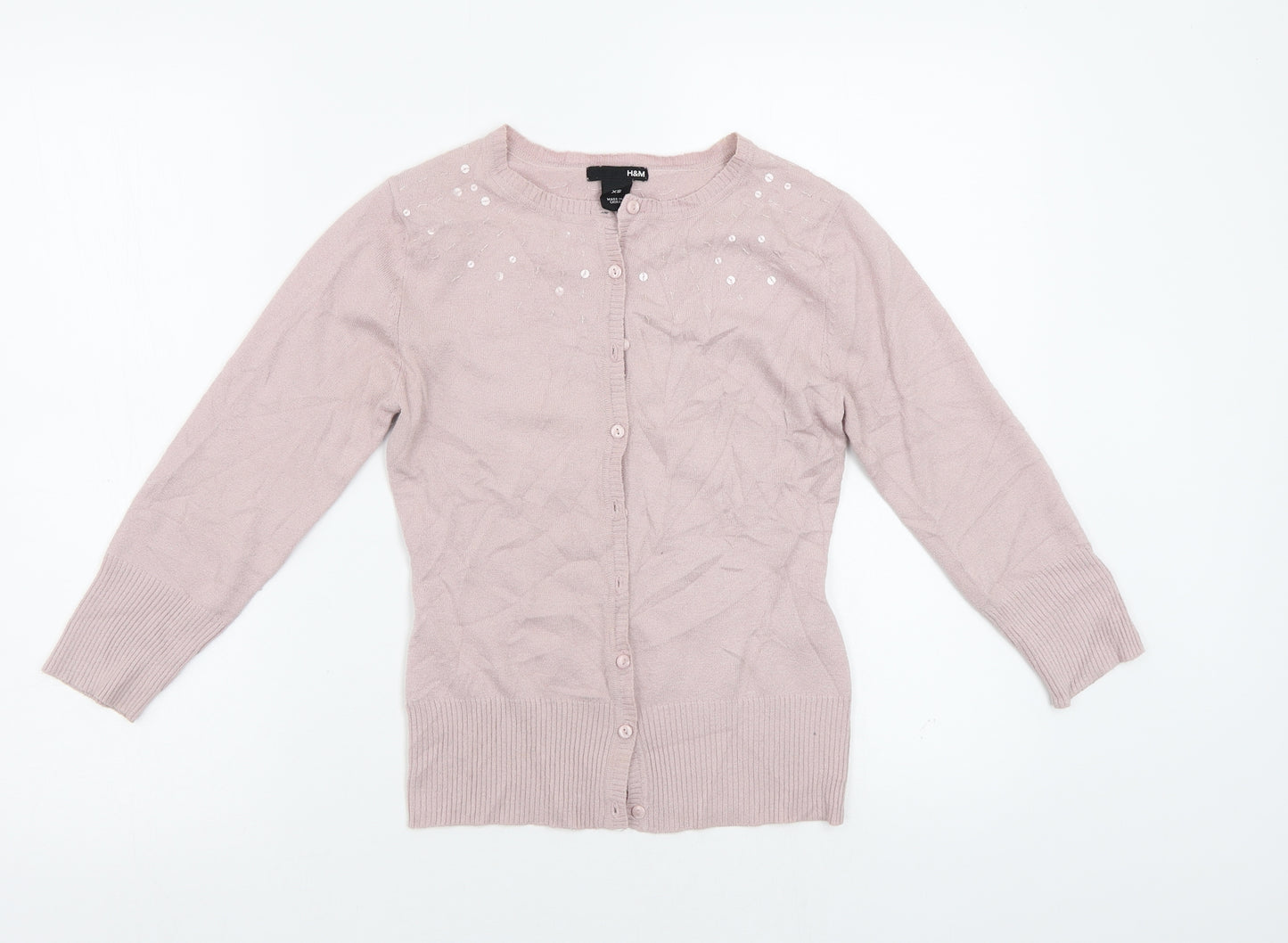 H&M Womens Pink   Cardigan Jumper Size XS