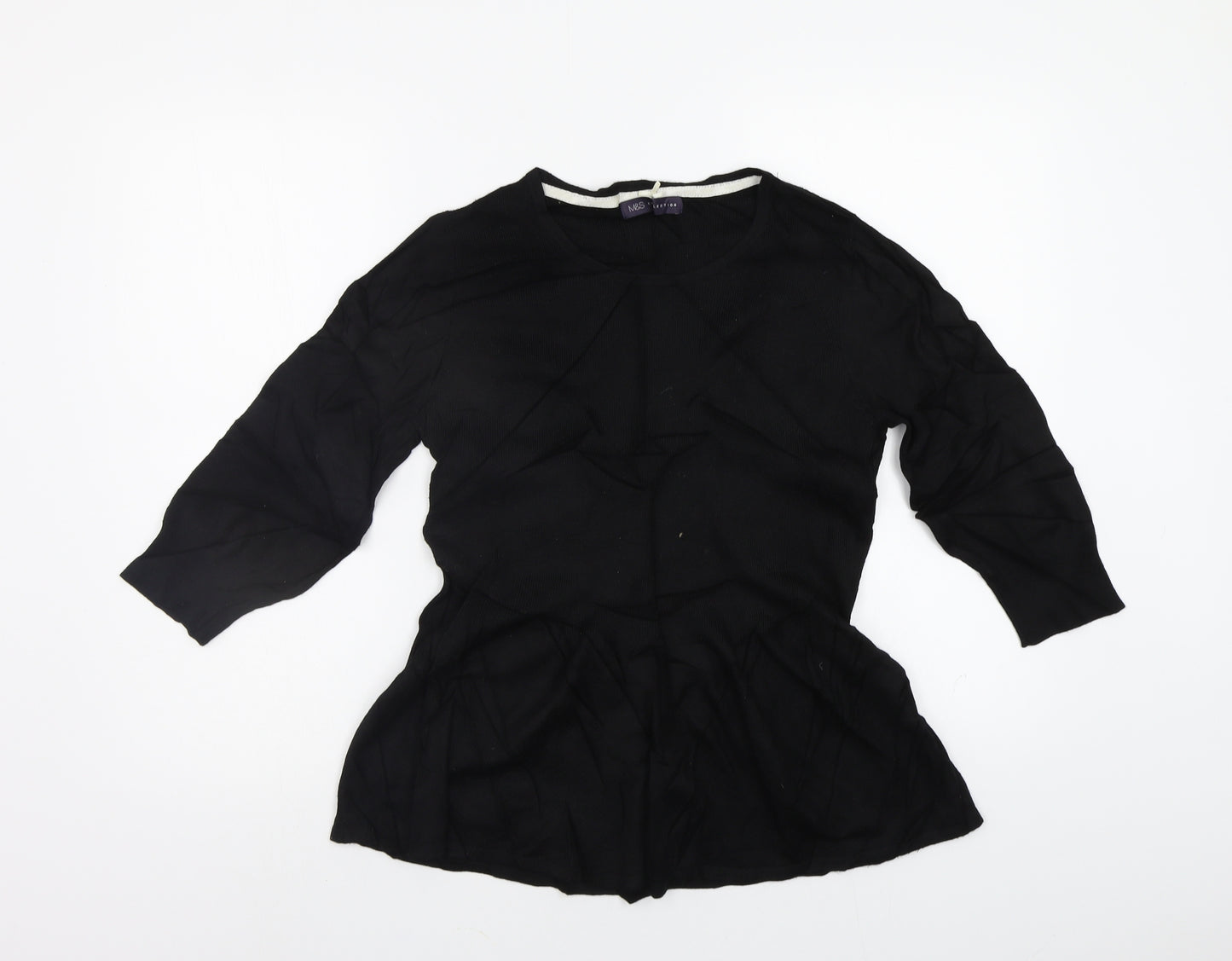 M&S Womens Black   Pullover Jumper Size 12
