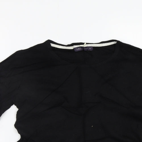 M&S Womens Black   Pullover Jumper Size 12