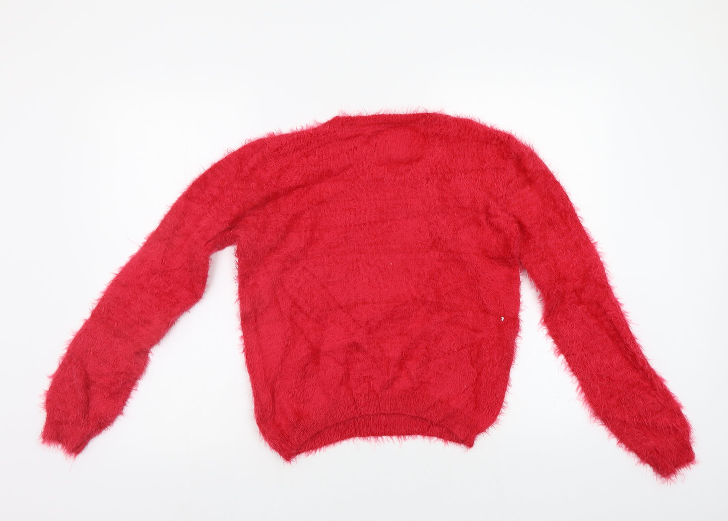 Primark Girls Red   Pullover Jumper Size 13 Years  - Pug Christmas