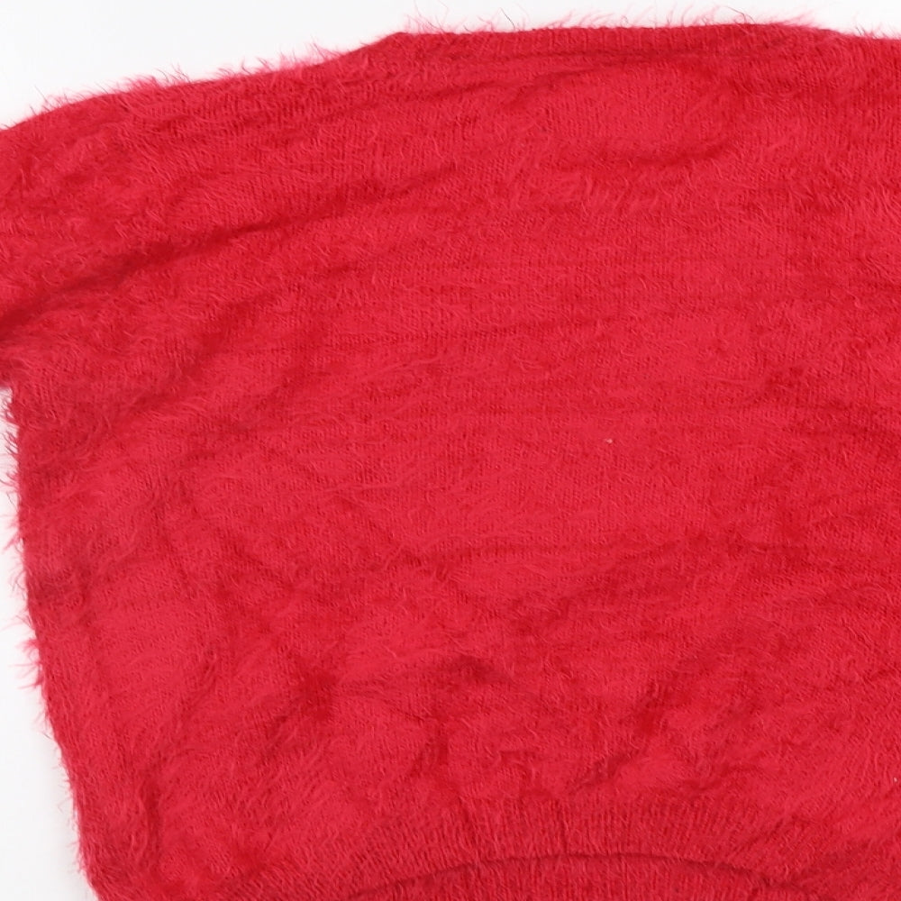 Primark Girls Red   Pullover Jumper Size 13 Years  - Pug Christmas
