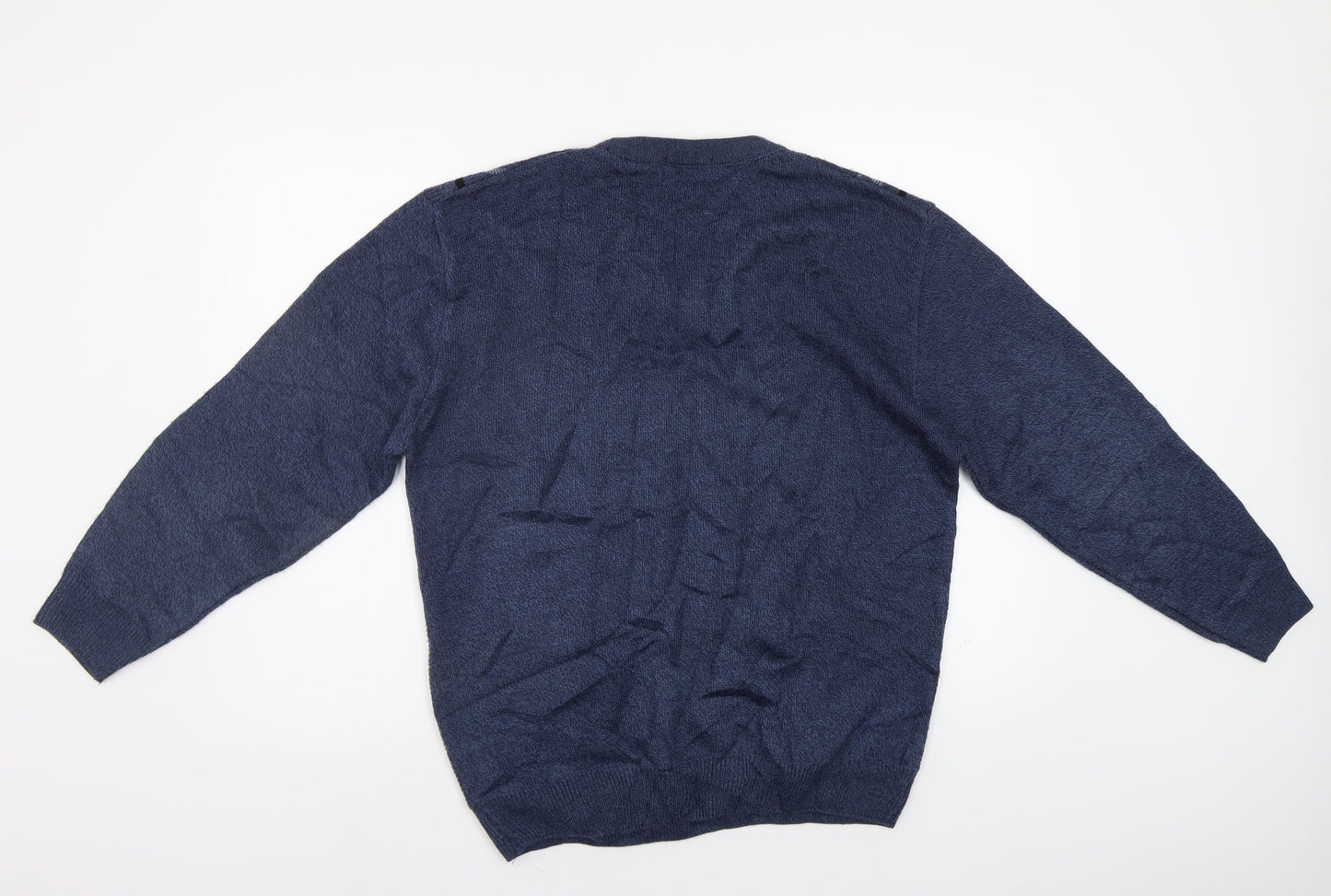Kingston Mens Blue Striped  Pullover Jumper Size M